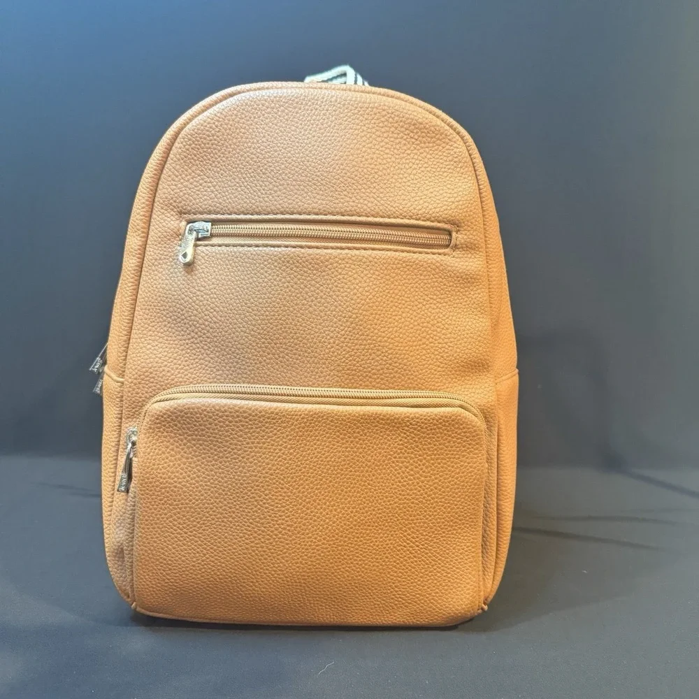 Jewell By THIRTY ONE Brown Pebbled Mini Backpack Adjustable Straps